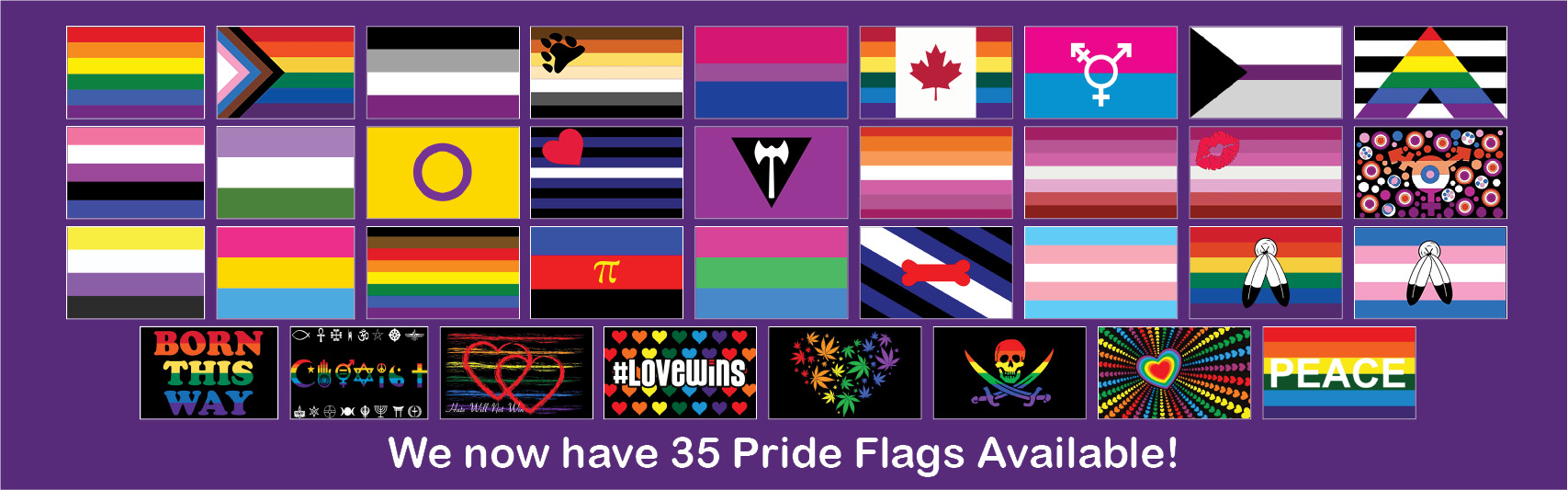 Pride Products by The Flag Shop Pride (Rainbow) Flags, Canada Pride